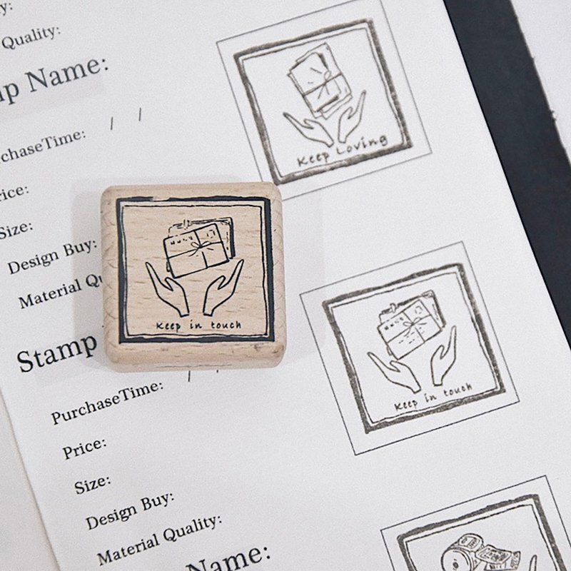 Original pay attention stationery series hand account collage wooden stamp letter - ตราปั๊ม/สแตมป์/หมึก - ไม้ 