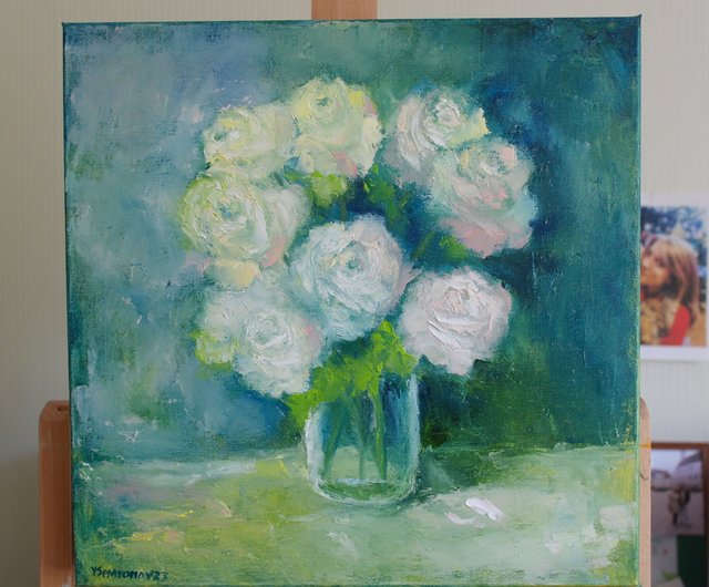 楽天市場】手描き 油絵 額入り油彩画 紫陽花 アジサイ F6サイズ