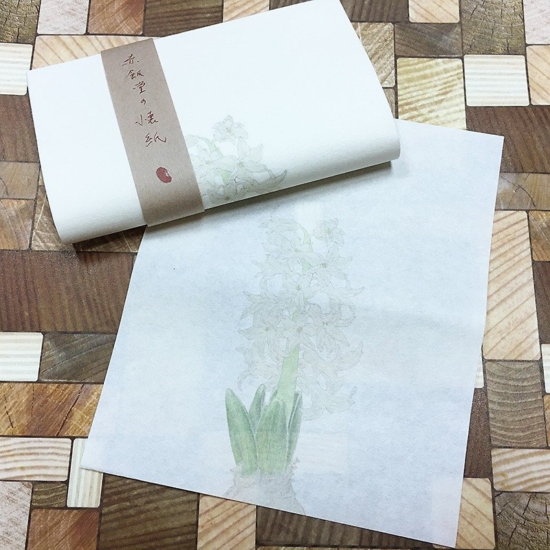 Classiky x Sekihandou Kaishi (Washi) 【White Hyacinth (29922-09)】 - ผ้ารองโต๊ะ/ของตกแต่ง - กระดาษ ขาว