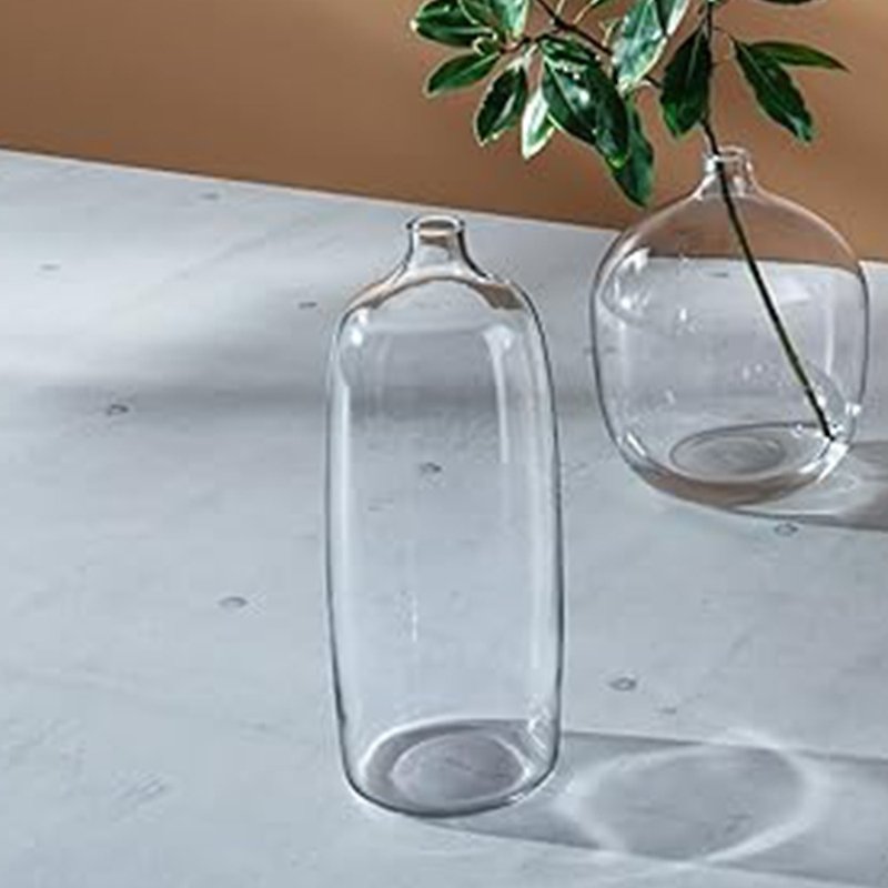 【LSA】VESSEL Narrow Mouth Vase H46cm-Transparent - เซรามิก - แก้ว สีใส