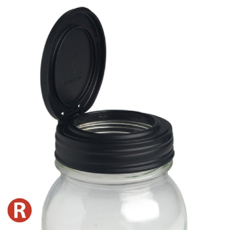 reCAP Flip- narrow black beverage cup lid - กล่องเก็บของ - พลาสติก 