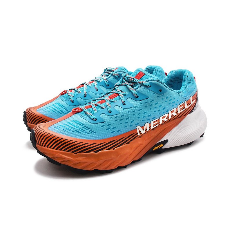 MERRELL(女)AGILITY PEAK 5 戶外健身輕量型慢跑越野鞋 女鞋-藍橘 - 女款運動鞋/波鞋 - 其他材質 
