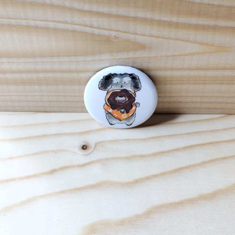 胸章/別針/徽章 甜甜圈狗狗 - 徽章/別針 - 其他材質 多色