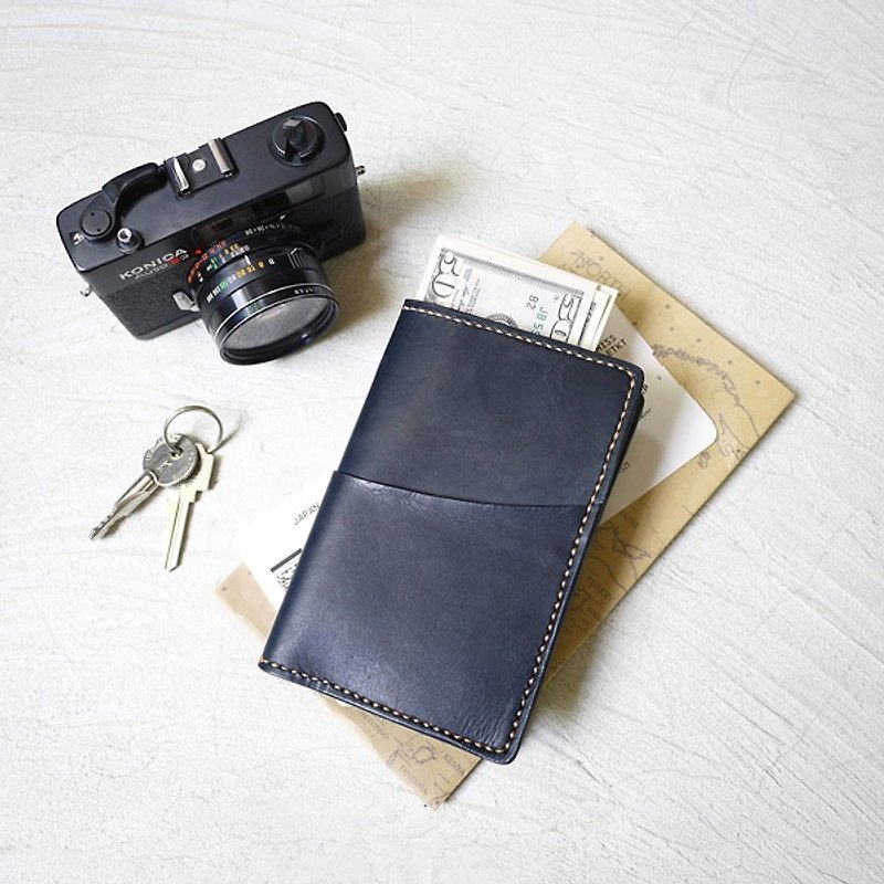 經典旅程  植鞣手工牛皮革護照夾 護照套 - 護照夾/護照套 - 真皮 