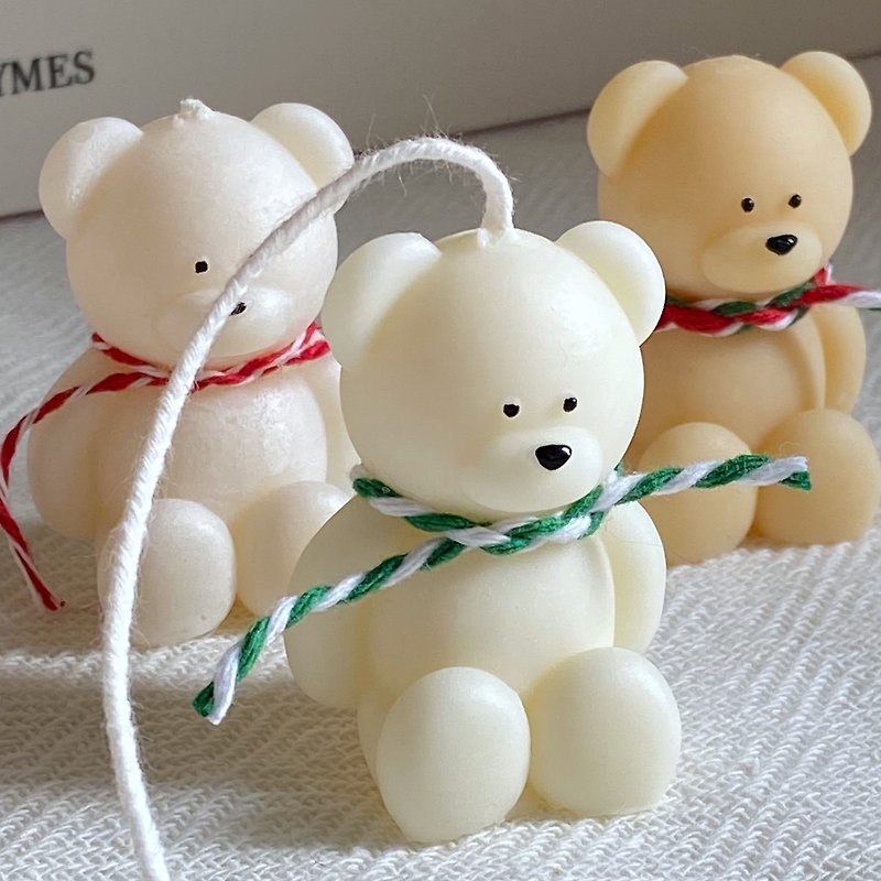 [Christmas Series] Scarf Bear Scented Candle Christmas Gift Exchange Gift - Candles & Candle Holders - Wax 