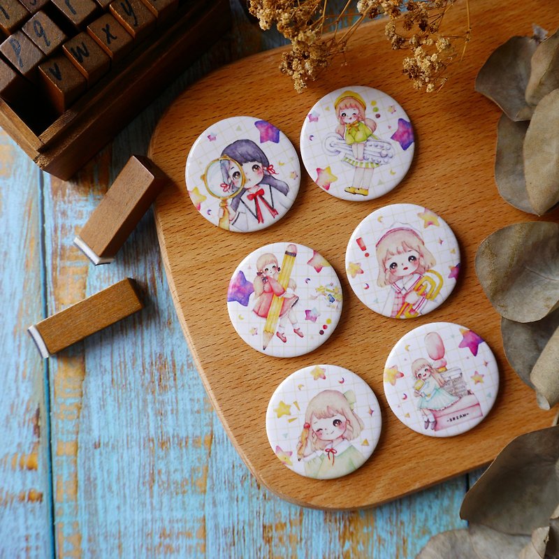 [Just Love Stationery] Badge (Single) - Brooches - Other Metals 