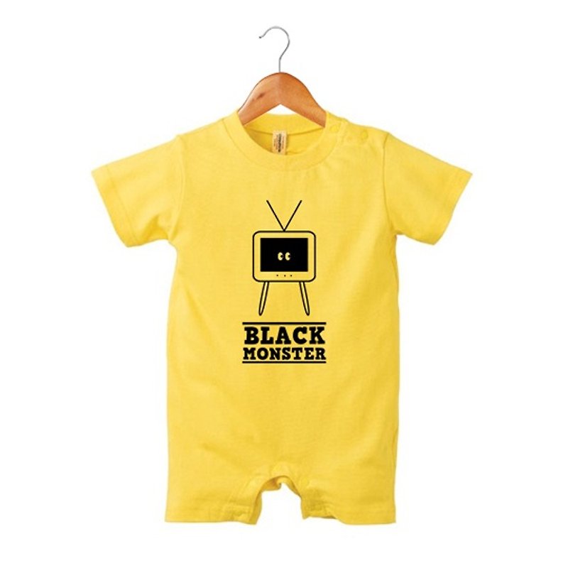 Black Monster #10 ロンパース - 嬰兒連身衣/包被/包巾 - 棉．麻 黃色