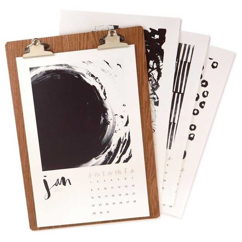 Sketchpad hanging calendar 2017 - Ink Wind "Hallmark" - Calendars - Paper Black