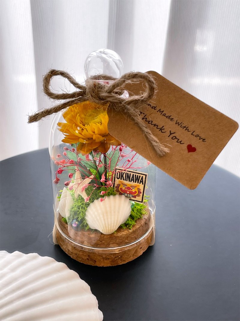永生花玻璃瓶裝飾 - 擺飾/家飾品 - 植物．花 紅色