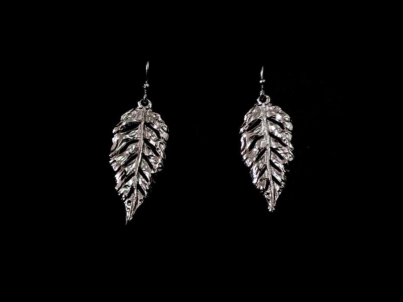 Handmade Silver earring 95% - Earrings & Clip-ons - Silver Silver