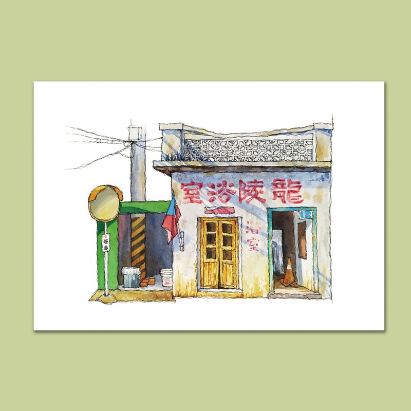 台灣街屋-金門陽翟-老屋-明信片-卡片-萬用卡 - 卡片/明信片 - 紙 灰色