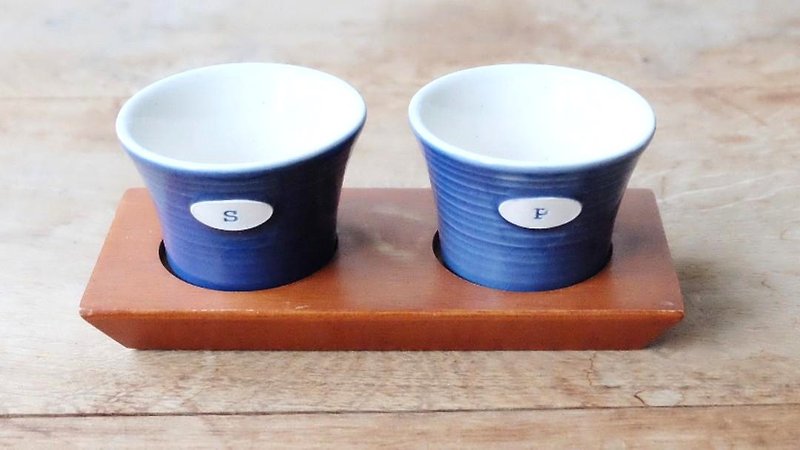 Swedish Sagaform Seasoning Bottle Set - Food Storage - Porcelain Blue