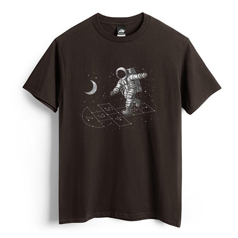 星空下的夢想 - 深咖啡 - 中性版T恤 - 男 T 恤 - 棉．麻 