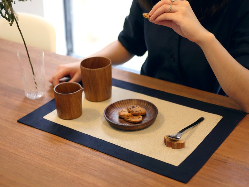 和風隔熱餐墊 日式隔熱餐桌布 手工碗墊 家用防燙鍋墊 西餐墊 - 桌布/桌巾/餐墊 - 棉．麻 白色