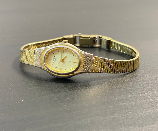 女性用腕時計、ゴールドカラー、ヴィンテージ CITIZEN WATCH CO、シチズンウォッチ - ショップ Vintage Lover 腕時計 -  Pinkoi