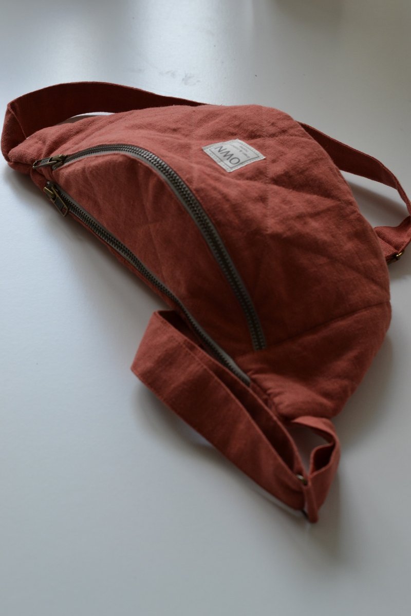 Linen cross body bag unisex, balt bag, canvas fanny pack, for running or walking - 其他 - 亞麻 