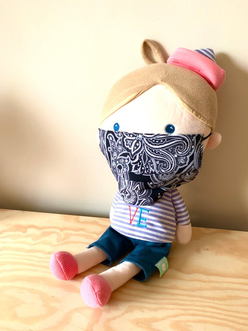 Handmade cotton mask - หน้ากาก - ผ้าฝ้าย/ผ้าลินิน สีดำ
