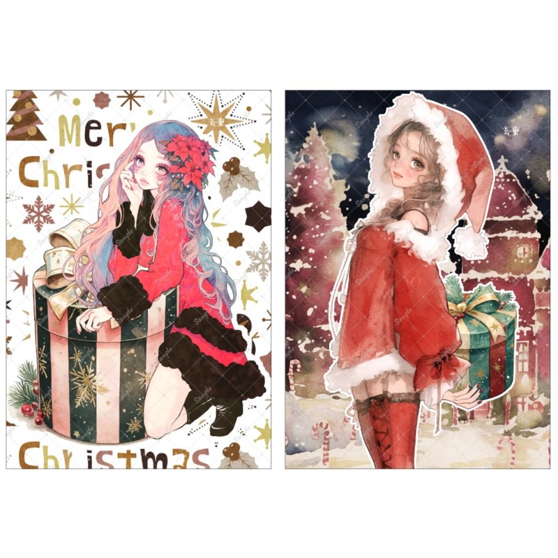 【Pinkoi先行販売】2025 Christmas girls special pack - 貼紙 - 紙 
