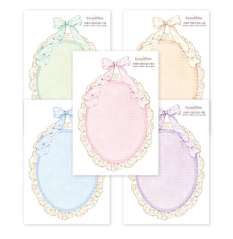 French ribbon doily sticker - 便條紙/便利貼 - 紙 