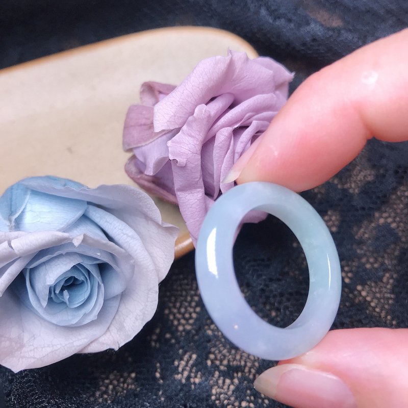 Spring colored jadeite ring ring | International 15.5 girth | Natural Burmese jade A grade jadeite | Gift giving - แหวนทั่วไป - หยก หลากหลายสี
