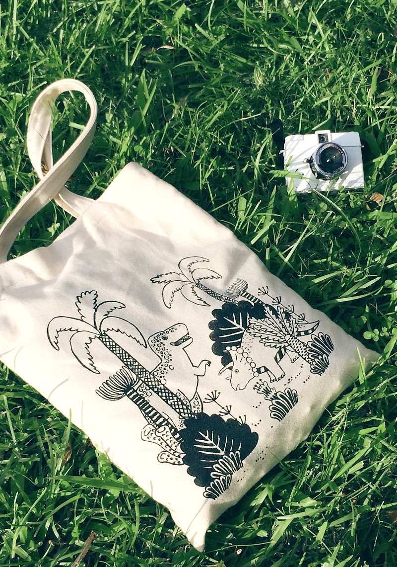 Jurassic Park Canvas Bag - Messenger Bags & Sling Bags - Cotton & Hemp Black