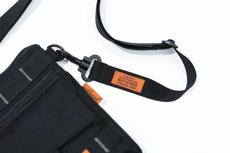 Reinforced and durable optional shoulder strap black orange - กระเป๋าแมสเซนเจอร์ - ไฟเบอร์อื่นๆ 