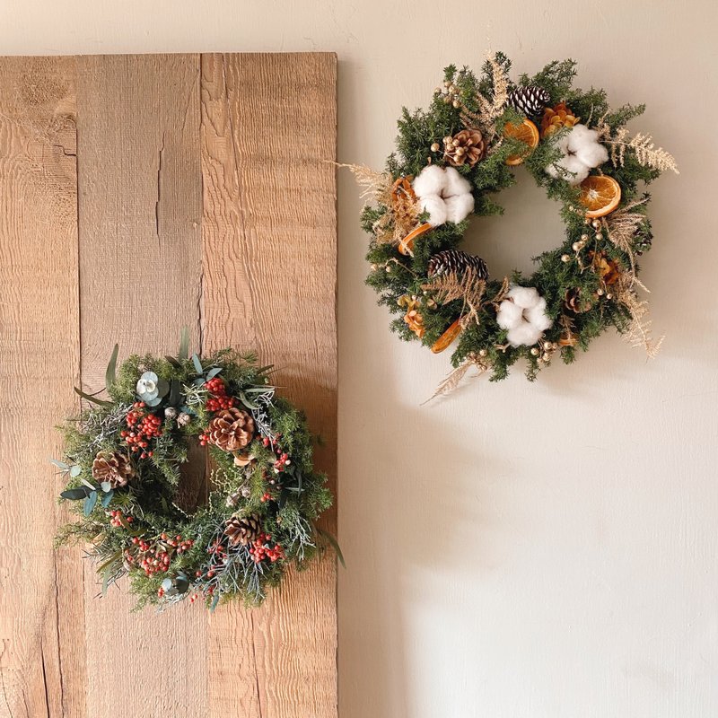 Christmas wreaths, everlasting cedar wreaths that maintain color - Dried Flowers & Bouquets - Plants & Flowers Orange