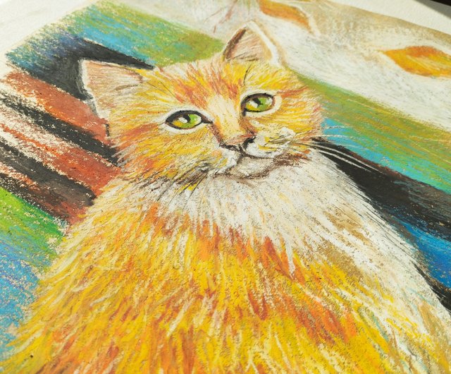 赤い猫白い犬のアートプレート　絵画　テクスチャーアート 藤田嗣治 (Tsuguharu Fujita)「白い猫」ART GALLERY M