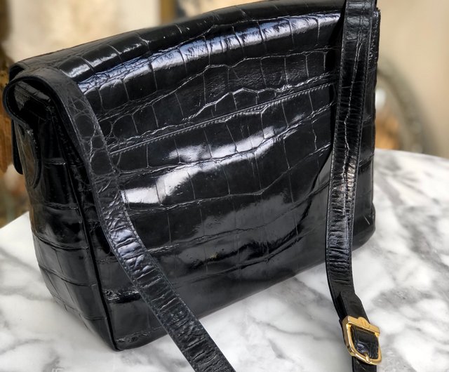 日本直送 名牌中古包 】 FENDI フェンディ ギリシャモチーフ クロコ型