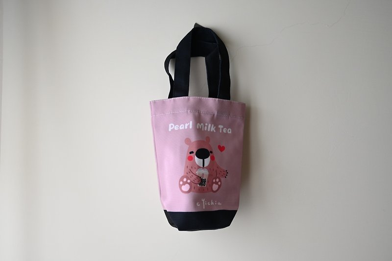 粉色情侶 - 日日熊說 飲料袋、萬用袋、手提袋 / 10 款 - 手提包/手提袋 - 防水材質 