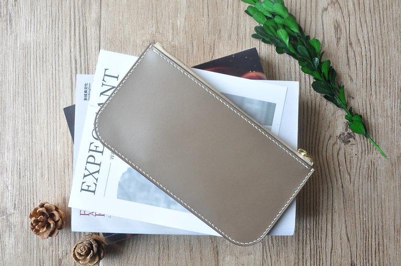 Women's clutch bag ∣ Italian Buttero top vegetable tanned leather ∣ hand-sewn - Wallets - Genuine Leather 