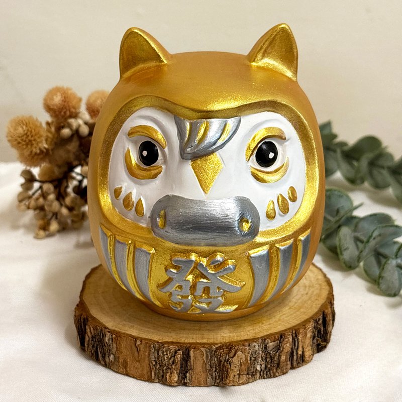 【馬上發陶瓷存錢筒】金 招財納福 台灣製造 - 存錢筒 - 陶 金色