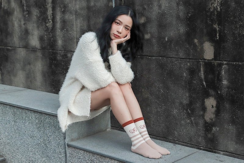 unni花之妍羊絨襪 襪子 鞋履襪品 socks 中筒襪 女襪 暖 - 襪子 - 其他材質 白色