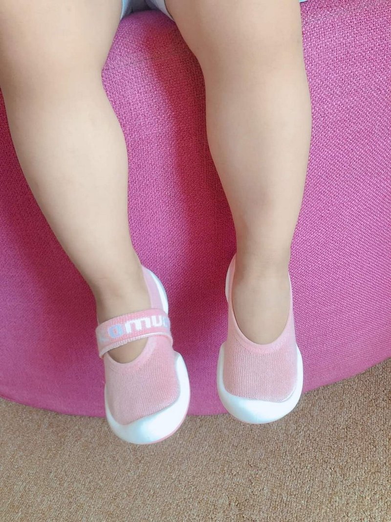 Korean Ggomoosin Toddler Socks and Shoes - Pink Mary Jane - Baby Shoes - Cotton & Hemp 