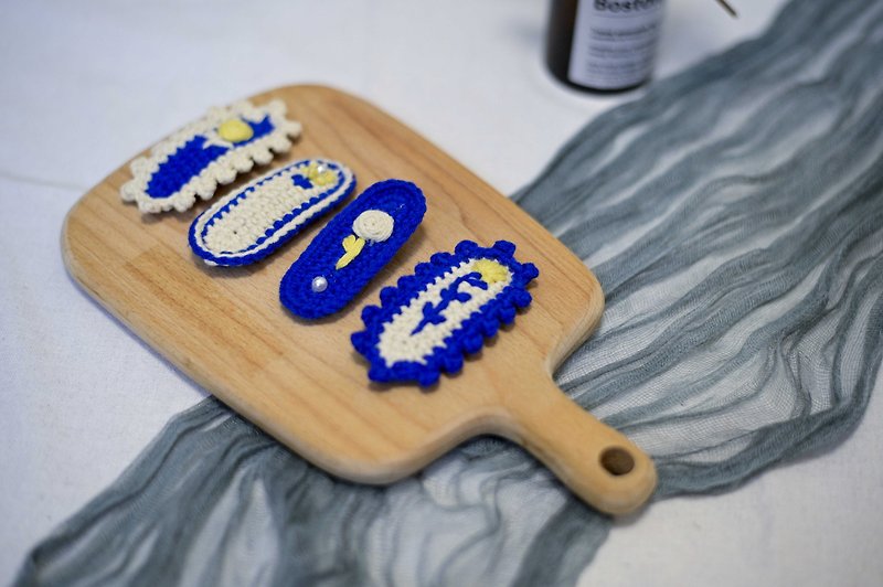 Handmade hairpin hairpin blue cartoon