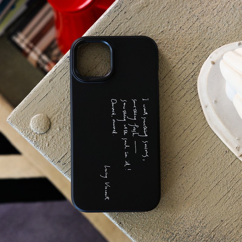 Loving Vincent/Black/Rhino Shield Anti-fall iPhone Case - เคส/ซองมือถือ - พลาสติก สีดำ