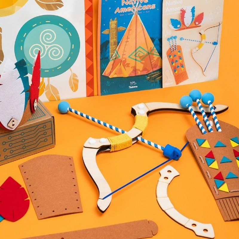 Tinkerer Box 3嵗4歲5歲 小印第安人 學前玩具 生日禮物 兒童DIY - 寶寶/兒童玩具/玩偶 - 其他材質 橘色