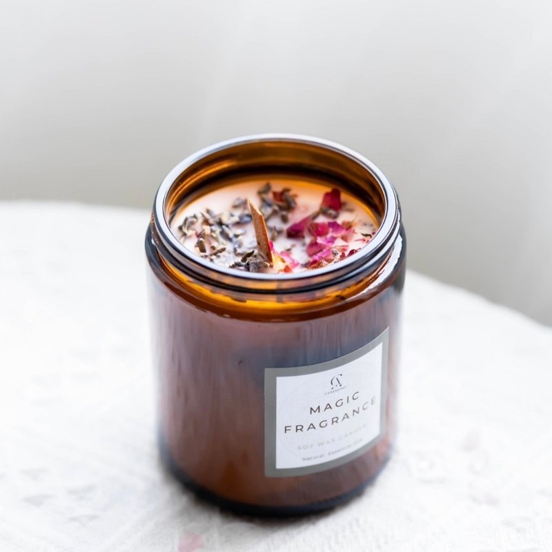 Natural soy candle attracts peach blossom love fragrance magic candle melted Wax lamp candle 200g single candle - Candles & Candle Holders - Wax Pink