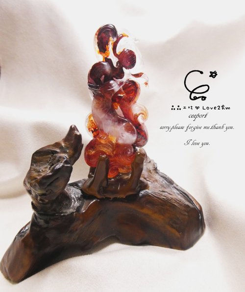 値下げ‼️1294 高品質 シトリン 九尾狐 置物 手彫り 104.4×63.0× 値下げ‼️1294 高品質 シトリン 九尾狐 置物 手彫り 104.4×63.0