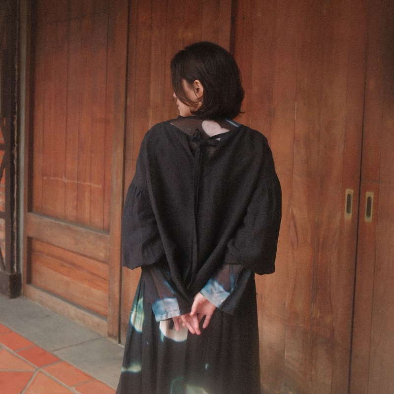 雀兒 | 上衣  / 墨色 - 女上衣/長袖上衣 - 棉．麻 黑色