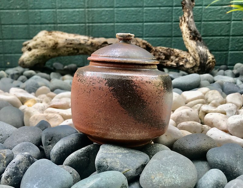 缶の調味料薪、燃え自然落下グレーカラフルな陶器ティー倉庫ラッキー宝庫壷茶缶のストレージ缶
