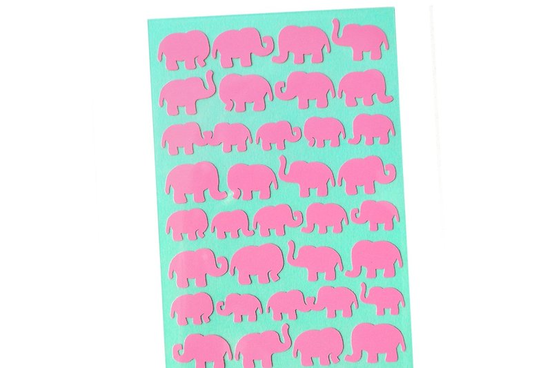 Elephant Stickers (242A) - สติกเกอร์ - วัสดุกันนำ้ หลากหลายสี