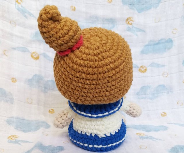 もちこ　編みぬいぐるみ　人形　かぎ編み ハンドメイド chocodoll ✿︎ ちょこどーる イチゴチョコのあみぐるみドール