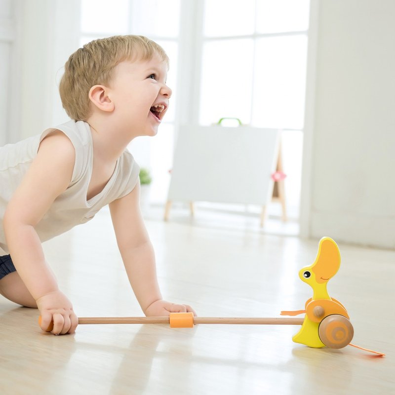 學步玩具|推推小鴨【幼兒學走路玩具 適合12個月以上】 - 寶寶/兒童玩具/玩偶 - 木頭 多色