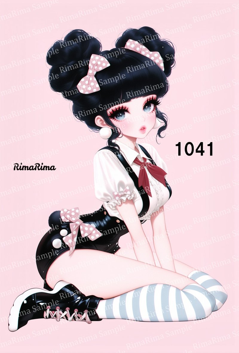 1041  オリジナルステッカー オリジナル人物ステッカー ステッカー シール りまりま  RimaRima - 貼紙 - 紙 
