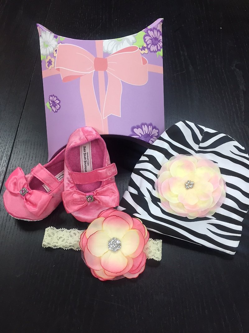Fashion Baby Gift Box Group C (limited to 4 sets) - หมวก - ผ้าฝ้าย/ผ้าลินิน หลากหลายสี