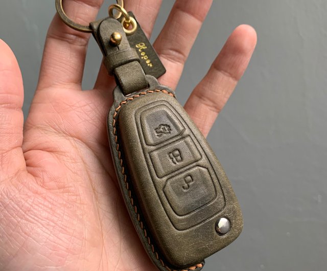 Leather car key case, car key cover - Shop Shao Leather Keychains - Pinkoi