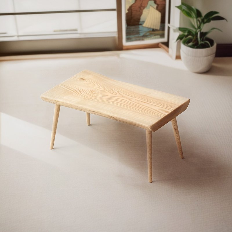 Taisho's only North American ash log coffee table handmade by craftsmen 963tNT - ชั้นวาง/ตะกร้า - ไม้ สีกากี