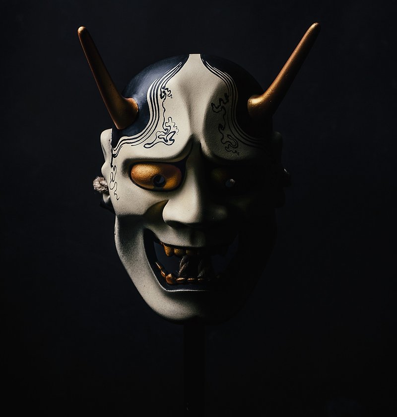 Japanese Traditional plaster Noh Mask Collection handmade Hannya theater Kabuki - Wall Décor - Other Materials 