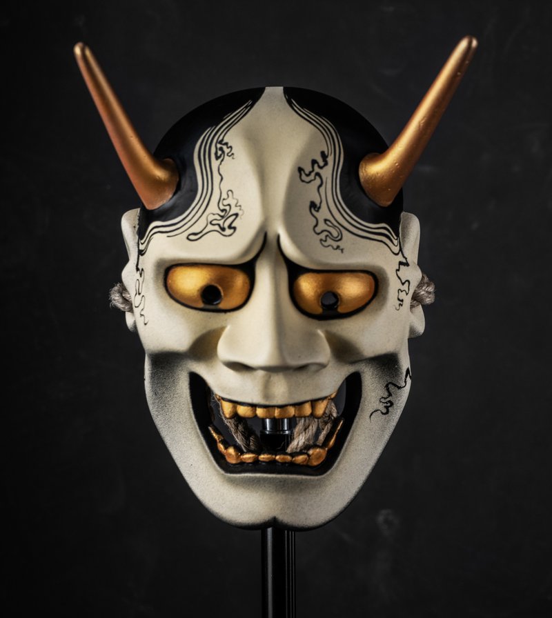 Japanese Traditional plaster Noh Mask Collection handmade Hannya theater Kabuki - 壁貼/牆壁裝飾 - 其他材質 